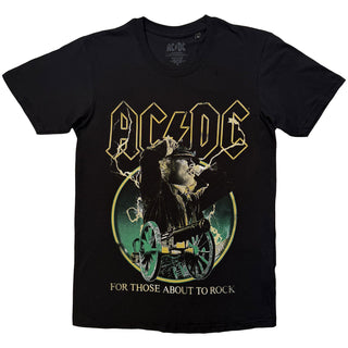 AC/DC T-Shirt: For Those About To Rock Yellow Outlines