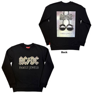 AC/DC Unplugged Sweatshirt: Family Jewels (Black) (Back Print)