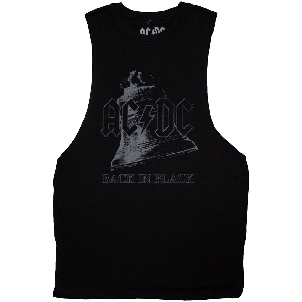 AC/DC Vest T-Shirt: Back In Black Bell (Black) – ATC Music Merch