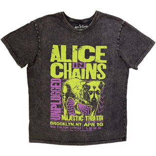 Alice In Chains Stone Wash T-Shirt: Unplugged Dog (Charcoal Grey)
