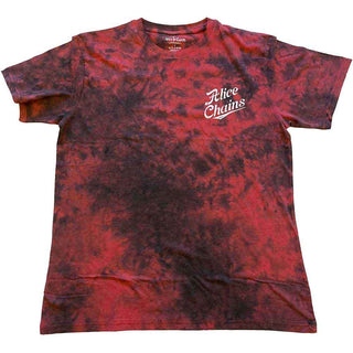 Alice In Chains T-Shirt: Circle Emblem (Red) (Back Print & Wash Collection)