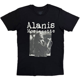 Alanis Morissette T-Shirt: Singing Photo (Black)