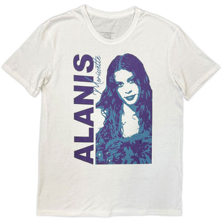 Alanis Morissette T-Shirt: Portrait Photo (White)