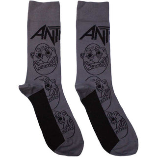 Anthrax Unisex Ankle Socks: Faces Pattern Mono