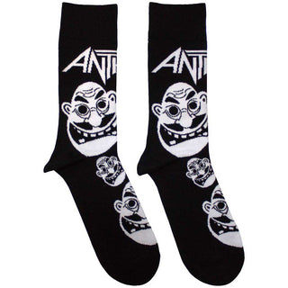 Anthrax Unisex Ankle Socks: Faces Pattern B&W