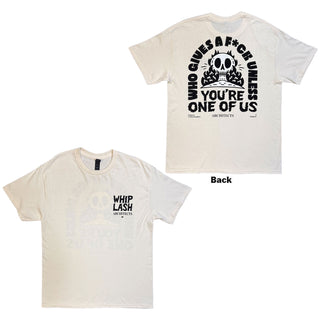 Architects T-Shirt: Whiplash Who Gives A Fuck (Natural) (Back Print) (Ex-Tour)