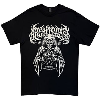 Architects T-Shirt: TSTE & AB Skeleton EU Tour 25 (Black) (Back Print) (Ex-Tour)