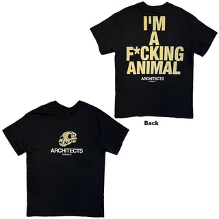 Architects T-Shirt: I'm A F*cking Animal (Black) (Back Print) (Ex-Tour)