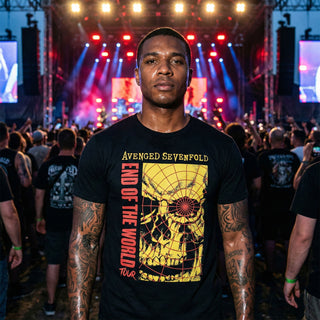 Avenged Sevenfold Carbon T-Shirt: End Of The World Tour (Black)