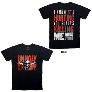 Avenged Sevenfold Carbon T-Shirt: Unholy Confessions (Black) (Back Print)