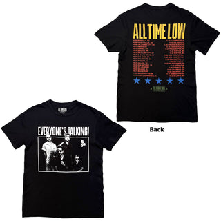 All Time Low T-Shirt: Everyones Talking World Tour (Black) (Back Print)