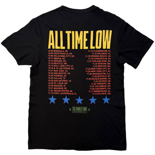 All Time Low T-Shirt: Everyones Talking World Tour (Black) (Back Print)