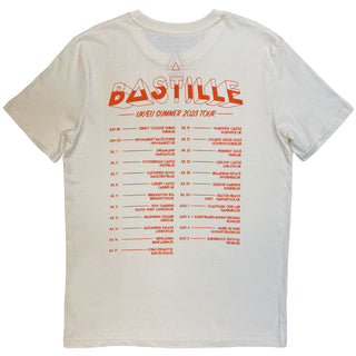 Bastille Unisex T-Shirt: Summer UK & EU Tour 23 (Natural) (Back Print) (Ex-Tour)