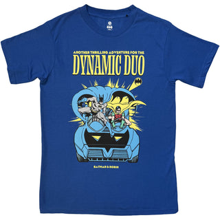 DC Comics T-Shirt: Batman Batman Batman & Robin Dynamic Duo (Blue)