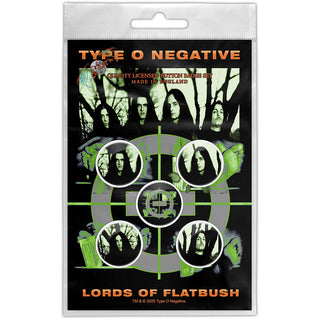 Type O Negative Button Badge Pack: Lords Of Flatbush