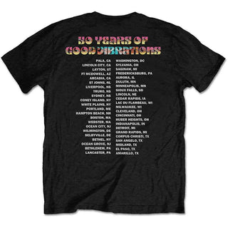 The Beach Boys Unisex T-Shirt: Good Vibes Tour (Black) (Back Print)