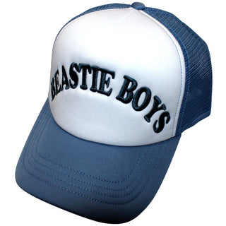 The Beastie Boys Mesh Back Cap: Text Logo (White & Denim Blue)
