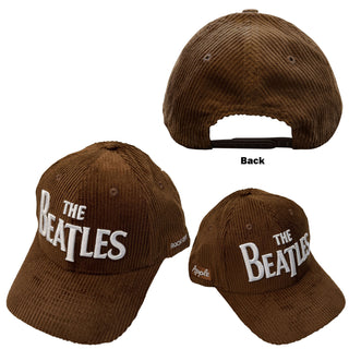 The Beatles Baseball Cap: Drop T Logo & Apple Corduroy (Brown)