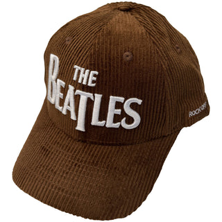 The Beatles Baseball Cap: Drop T Logo & Apple Corduroy (Brown)