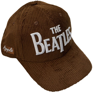 The Beatles Baseball Cap: Drop T Logo & Apple Corduroy (Brown)
