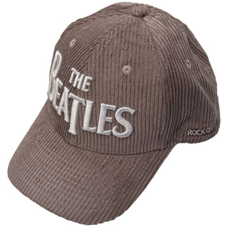 The Beatles Baseball Cap: Drop T Logo & Apple Corduroy (Grey)