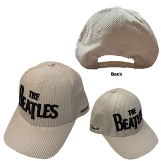 The Beatles Baseball Cap: Drop T Logo & Apple Corduroy (Natural)
