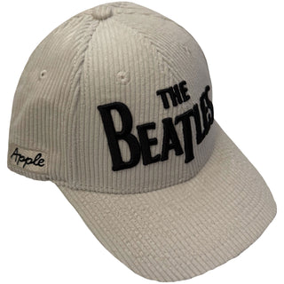 The Beatles Baseball Cap: Drop T Logo & Apple Corduroy (Natural)