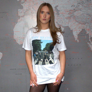 The Beatles Ladies T-Shirt Dress: Abbey Road & Logo