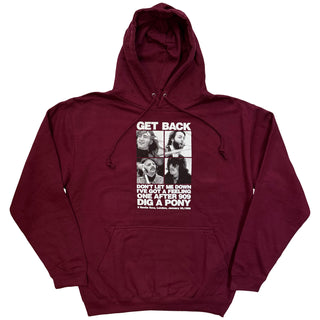The Beatles Pullover Hoodie: 3 Savile Row (Maroon Red)