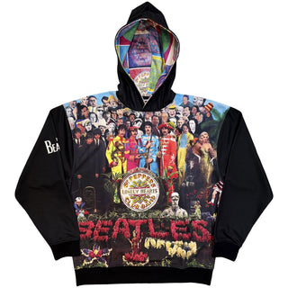 The Beatles Pullover Hoodie: Sgt Pepper (Black) (All Over Print)