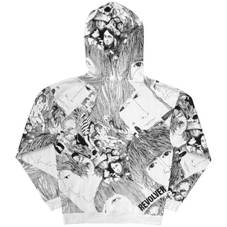 The Beatles Pullover Hoodie: Revolver (White) (All Over Print)