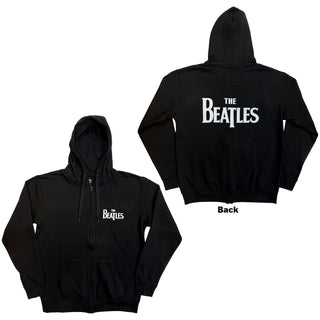 The Beatles Zipped Hoodie: Drop T Logo (Back Print)
