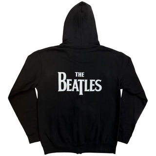 The Beatles Zipped Hoodie: Drop T Logo (Back Print)