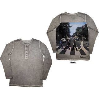 The Beatles Unisex Long Sleeve T-Shirt: Abbey Road Back Print Stone Wash (Back Print)