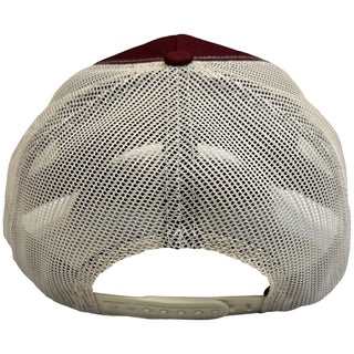 The Beatles Mesh Back Cap: Drop T Logo & Apple (Maroon Red & Natural)