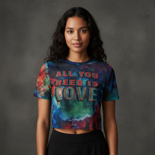 The Beatles Ladies Crop Top: All You Need Is Love