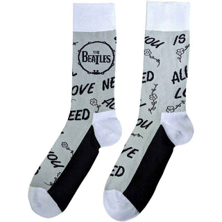 The Beatles Unisex Ankle Socks: AYNIL & Drum (Grey) (UK Size 4 - 7)