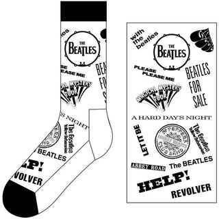 The Beatles Ankle Socks: Albums Monochrome