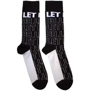 The Beatles Unisex Ankle Socks: Let It Be Text Outlines Repeat