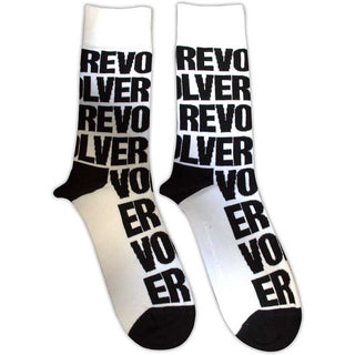 The Beatles Unisex Ankle Socks: Revolver Text Repeat