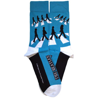 The Beatles Unisex Ankle Socks: Abbey Road Silhouettes Repeat (Blue)
