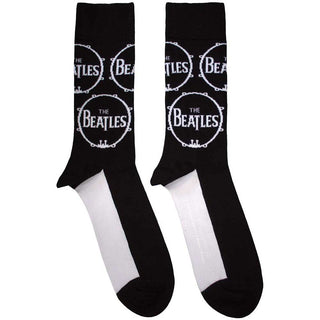 The Beatles Ankle Socks: Drum Logo Repeat (Black)