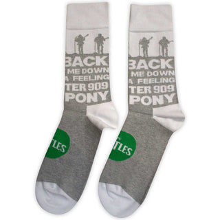 The Beatles Unisex Ankle Socks: Rooftop Silhouettes & Apple (Grey)