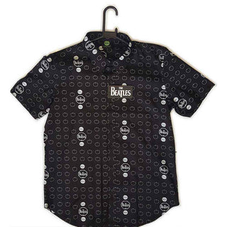 The Beatles Casual Shirt: Drum and Apples (All Over Print)