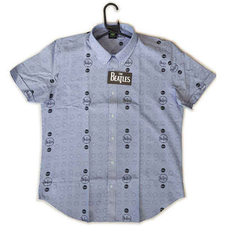 The Beatles Casual Shirt: Drum and Apples (All Over Print)