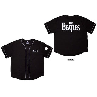 The Beatles Casual Shirt: Apple Logo / Walking (Black) (Back & Sleeve Print)