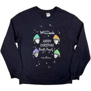 The Beatles Sweatshirt: Happy Christmas (Navy Blue)