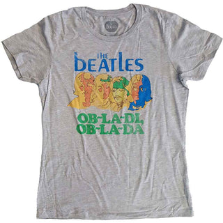 The Beatles Ladies Slim Fit T-Shirt: Ob-La-Di (Back Print)