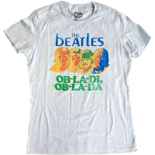 The Beatles Ladies Slim Fit T-Shirt: Ob-La-Di (Back Print)