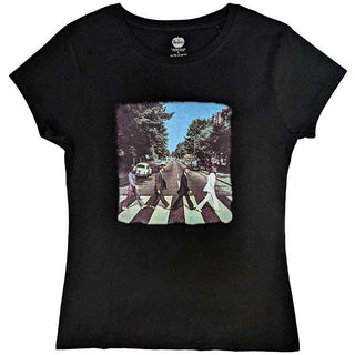 The Beatles Ladies Slim Fit T-Shirt: Abbey Road